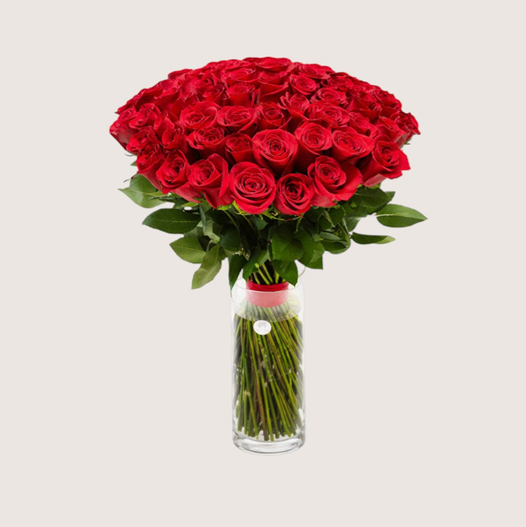 100 Red Rose Vase