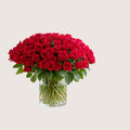 100 roses in vase