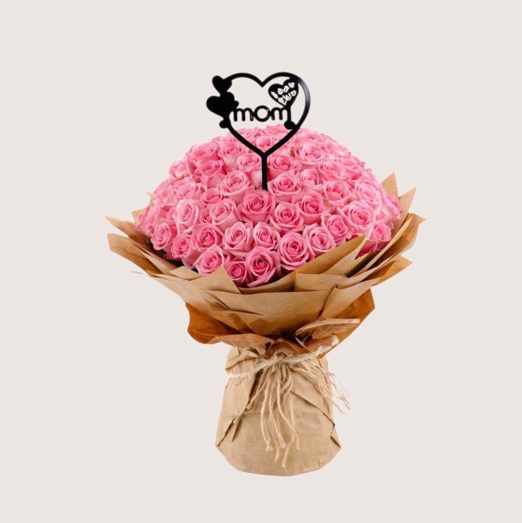 Bouquet Of 100 Pink Roses