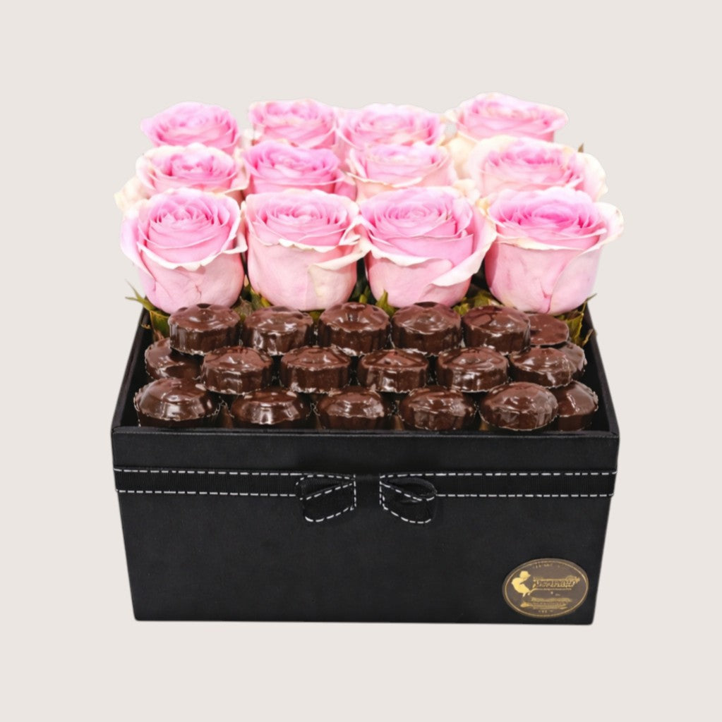 Acrylic Box with Pink Roses
