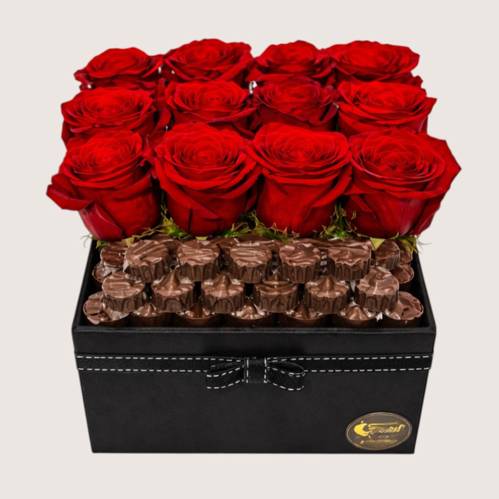 Acrylic Box with Red Rose