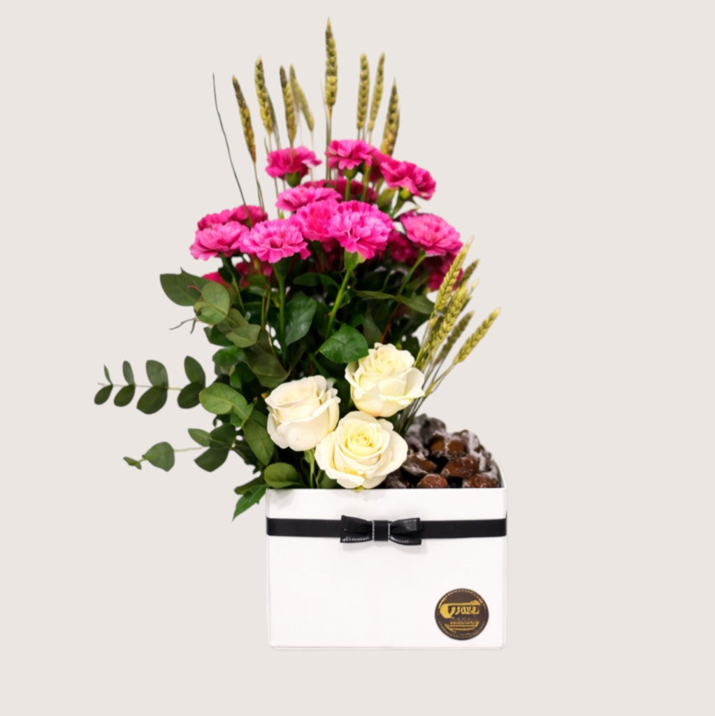 Acrylic Box with Roses & Chocolates