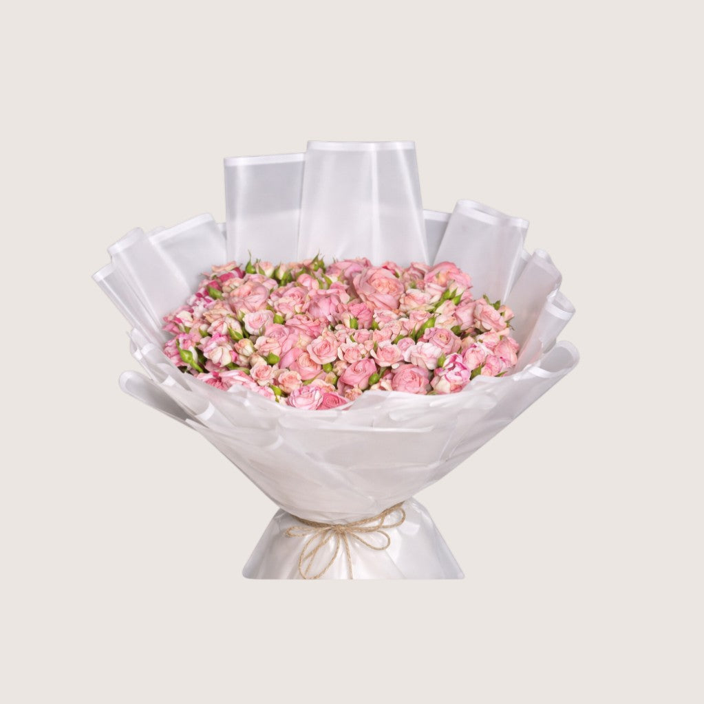 Bouquet of 30 Peach Baby Roses