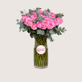 Pink 50 Roses Vase