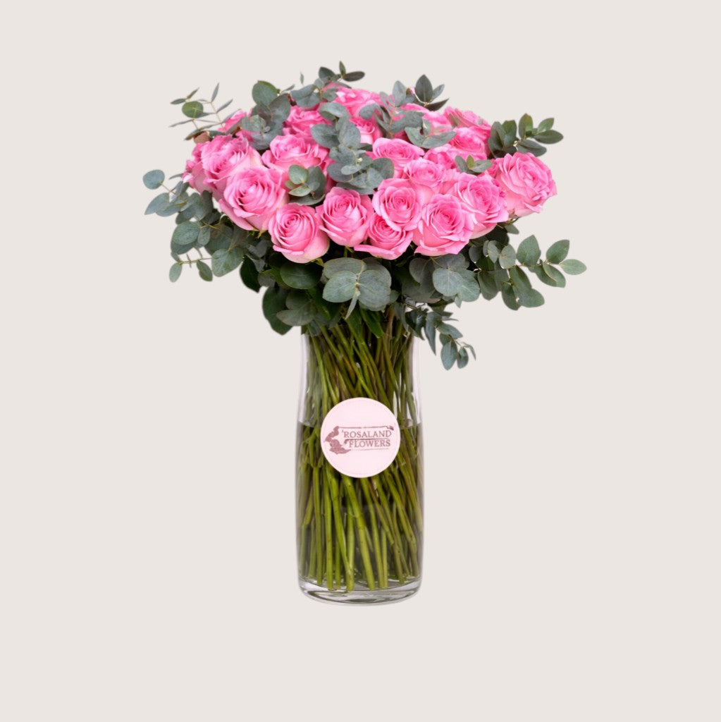 Pink 50 Roses Vase