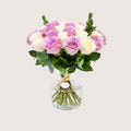 Vase with 20 White & 20 Pink Roses