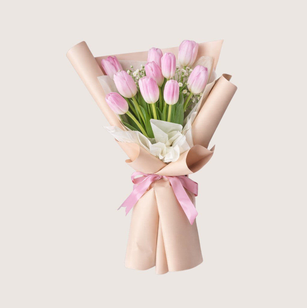 Bouquet of 10 Pink Tulips