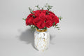 gold vase flowers