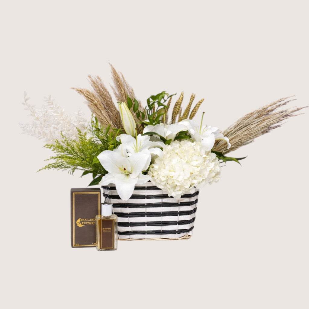 White Basket Flower 2
