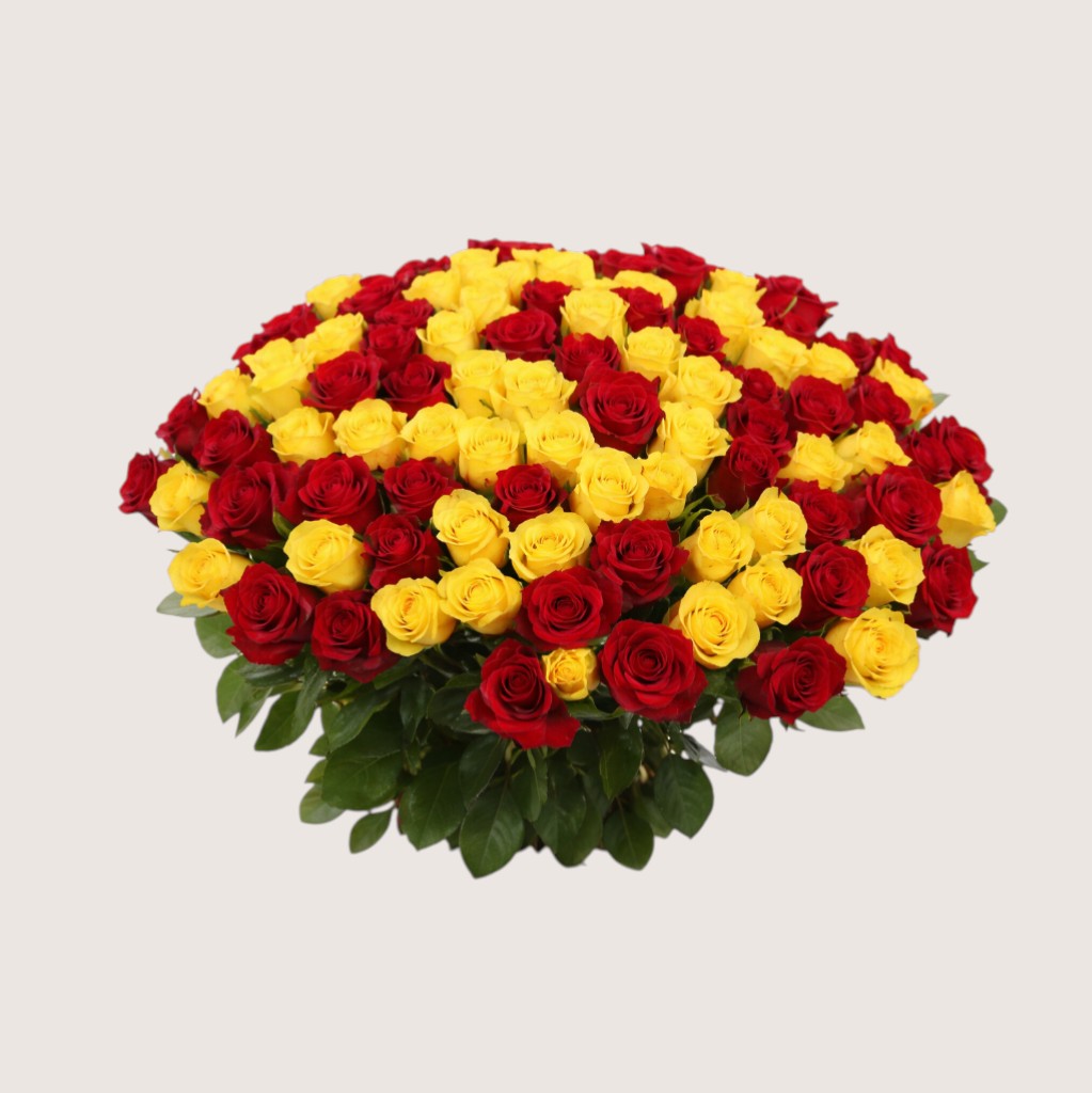 Yellow And Red Rose Bouquet - 4